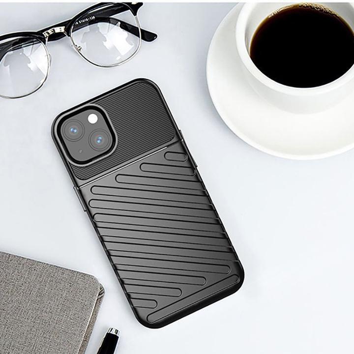 Actual product image Hurtel Thunder Case Flexible Tough Rugged Cover TPU Case for iPhone 13 mini black (Apple iPhone 13 mini)