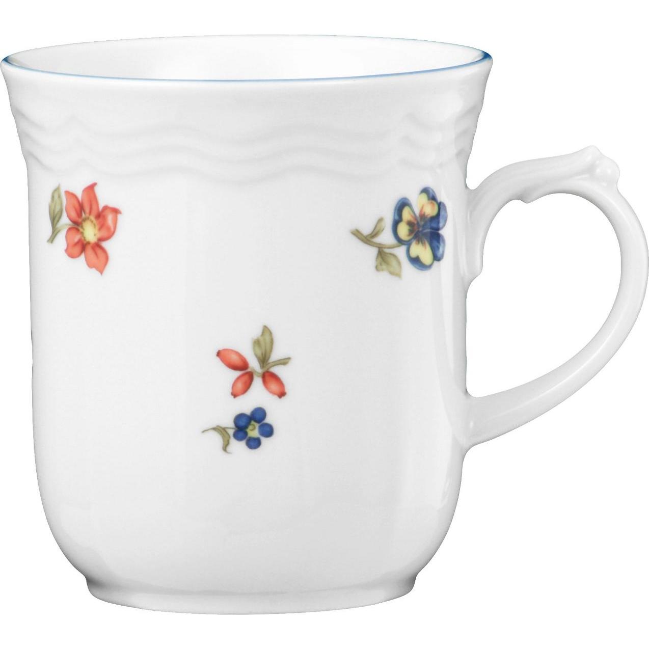Seltmann, Tasse, Weiden SONATE Nostalgie 34032 Streublume Becher mit Henkel 6 Stück (290 ml, 6 x)