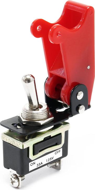 Actual product image Wiltec Kill-Switch, Knock-Out Red 35A 12V - Toggle Switch ON-OFF