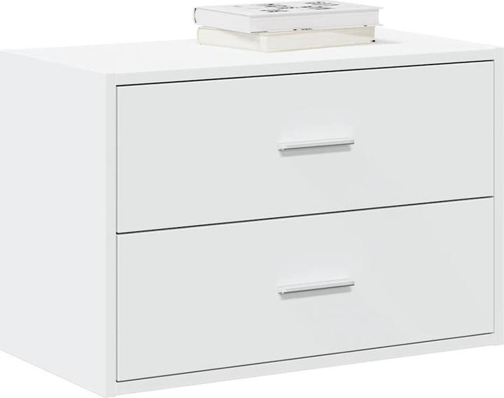 Produktbild VidaXL Schrank mit 2 Schubladen Weiss 60x31x40 cm Holzwerkstoff (60 x 31 x 40 cm)