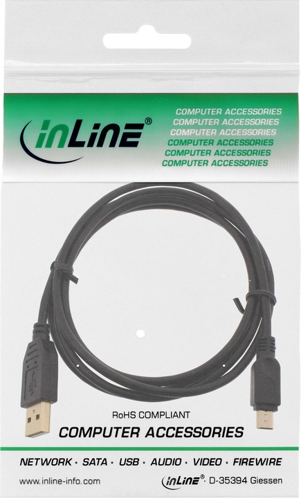 Image du produit InLine USB A – USB Mini B (5 m, USB 2.0)