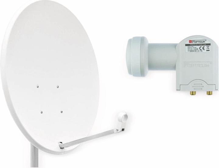 Produktbild Opticum Opti QA60 Twin LNB LTP-04H gy (Parabolantenne, DVB-S / -S2)