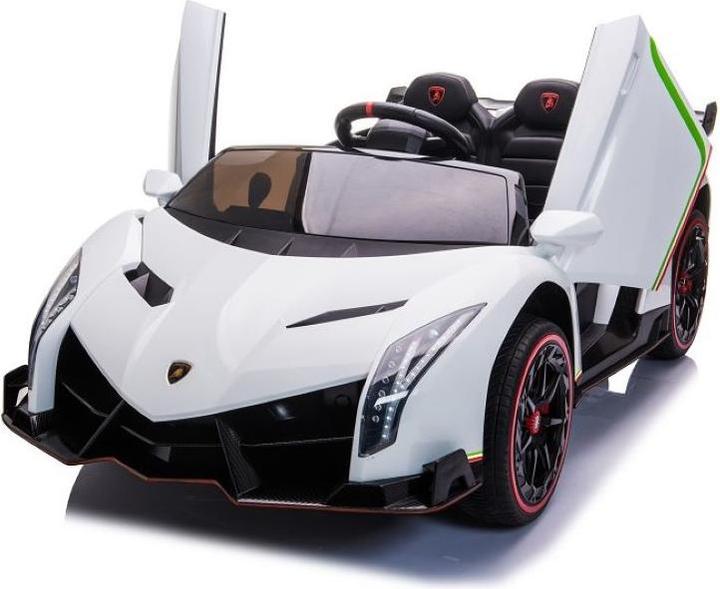 Actual product image Es-toys Children's vehicle white - Electric car "Lamborghini Veneno 615B" - Licensed - 12V7AH, 4 motors (12 V)