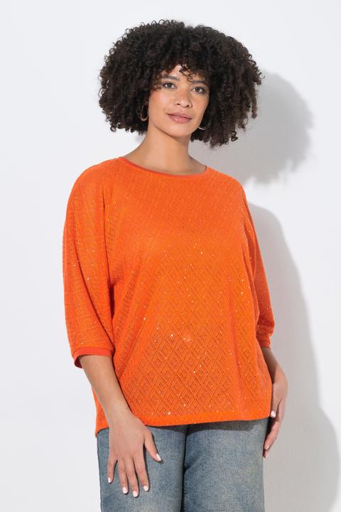 Produktbild Angel of Style Pullover, Loose Fit, Lochstrick, Fledermaus-halbarm (50, 52)