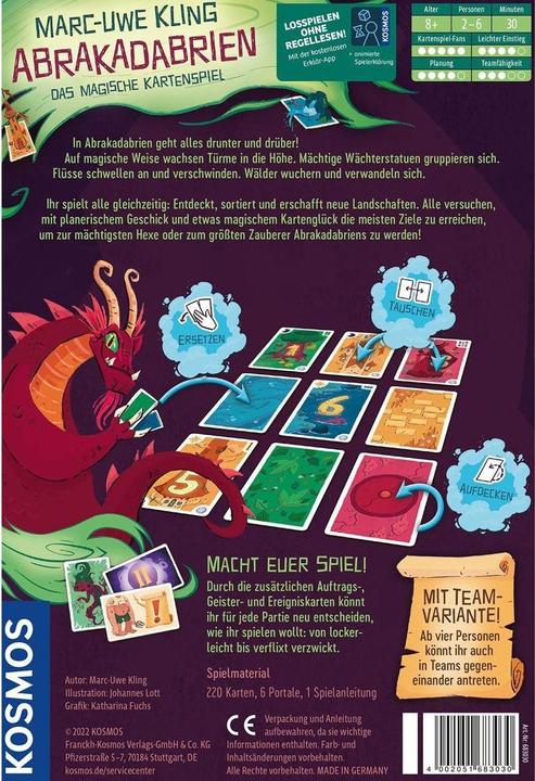 Actual product image Kosmos Card game Abracadabria (German)