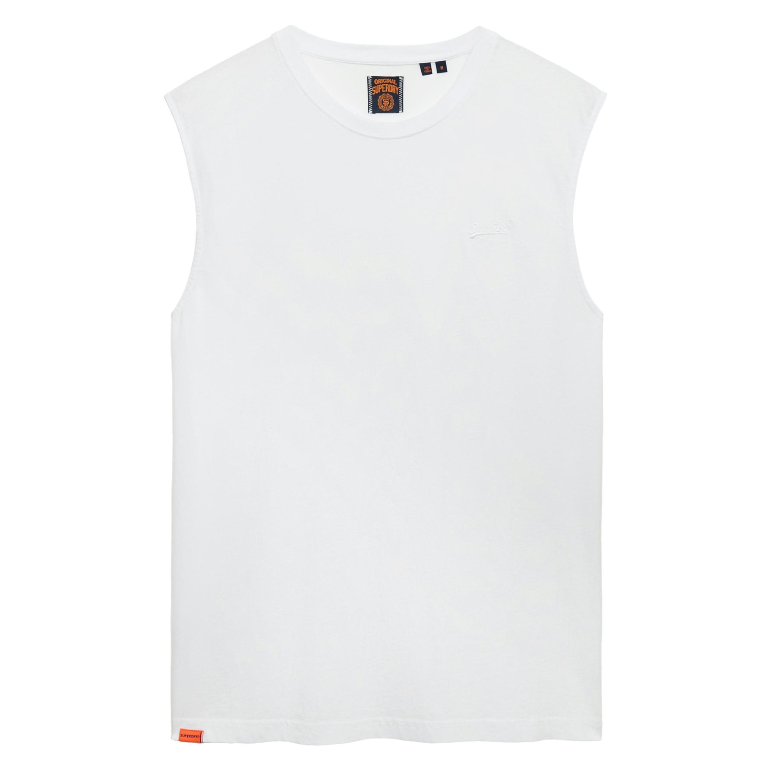 Superdry, Herren, Shirts, Essential Tanktop Aus Bio-Baumwolle Mit Logo, Weiss, (L)
