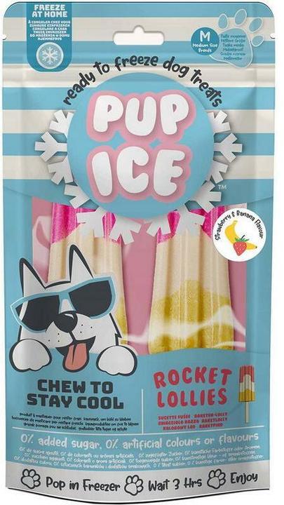 Image du produit Pup Ice Glace Rocket Lollies, fraise-banane (1 pcs, 90 g)