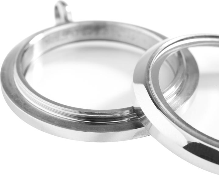 Actual product image Hobby & Crafting Fun Medallion pendant "Round", Ø approx. 2.9cm, metal / glass (Metal)