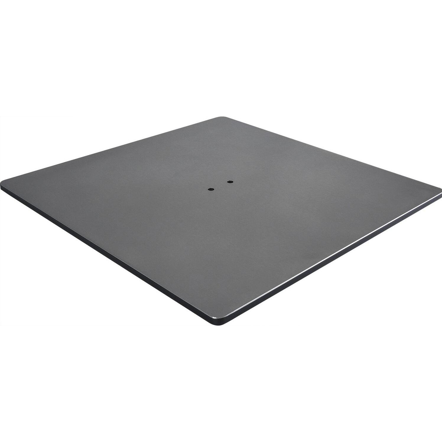 Simausrom, Tischbeine + Tischgestell, Jaco Bodenplatte mit Anschraubplatte ø 450x450 mm, schwarz/Edelstahl gebürstet