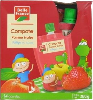 Image du produit Belle France Purée de fruits - Pomme Fraise