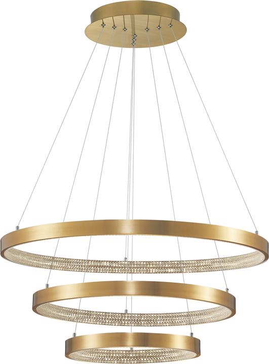 Productafbeelding Nova Luce PRESTON LED hanglamp goud 112W warm wit 150x80cm dimbaar 9862853