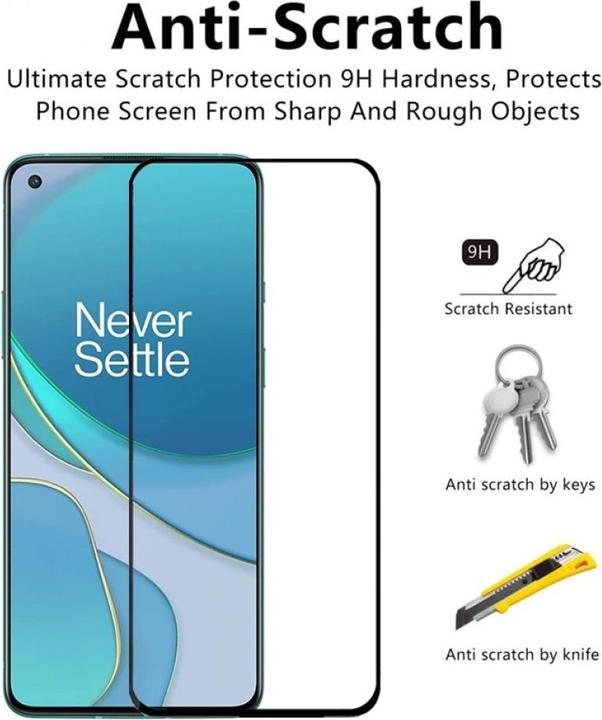 Produktbild Screenguard OnePlus 8T Full Screen Panzerglas Schutzfolie 2.5D 9H (1 Stück, OnePlus 8T)