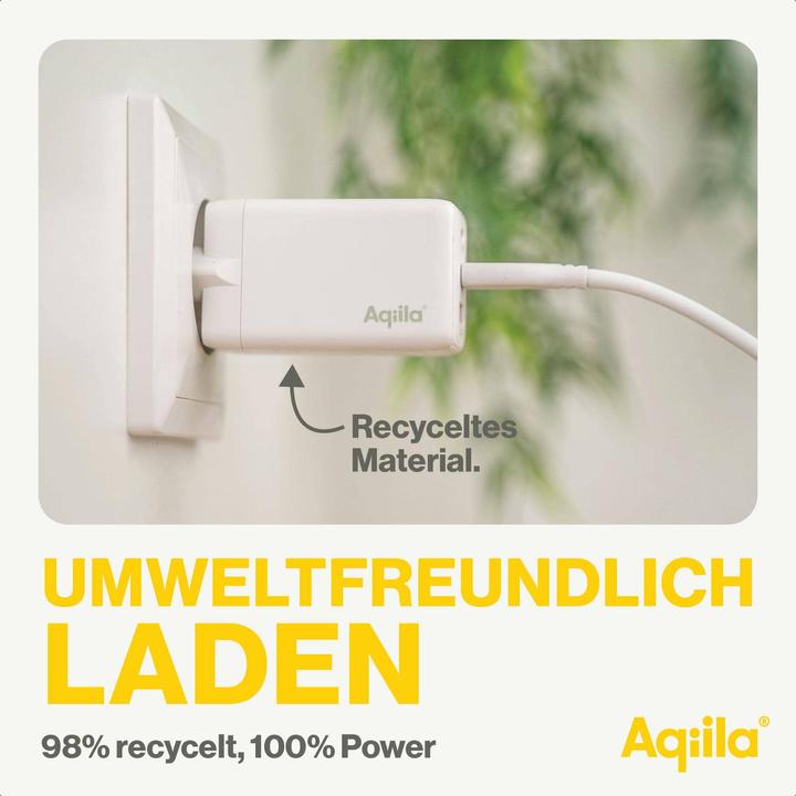 Productafbeelding Aqiila Chargebird W3 - GaN Muurlader, 65W PD - Wit (65 W, 3 ports)
