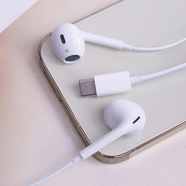 Produktbild Maxlife Kabelgebundene Kopfhörer MXEP-04 USB-C weiss (Kabelgebunden)