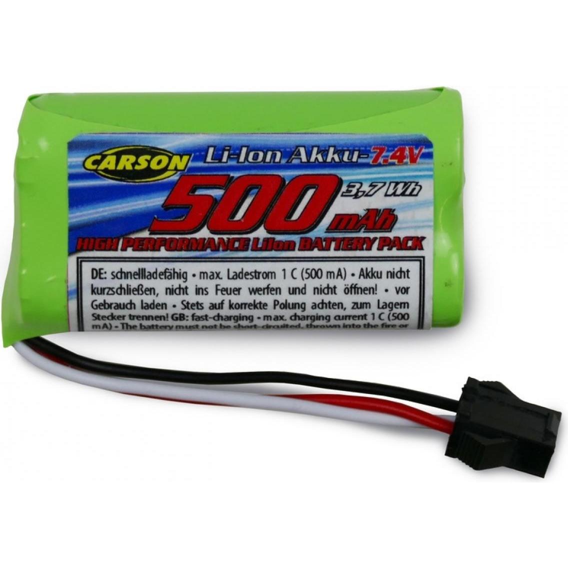 Carson 7,4V/500mAh Li-Ion Akku Land Rover, JST (7.40 V, 500 mAh)