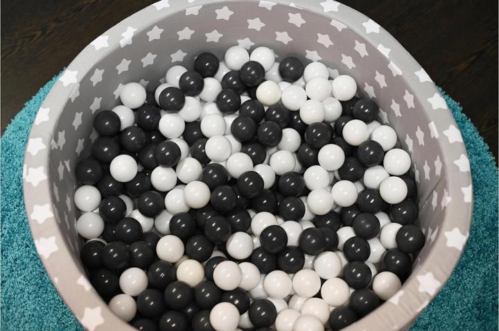 Image du produit Knorrtoys Bällebad soft - "Grey white stars" - 300 balls grey/creme (ca. 6cm Durchmesser)