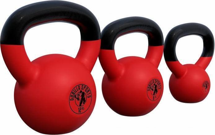 Actual product image Gorilla Sports Kettlebell Set (3 x 8 kg, 3 x 4 kg, 3 x 12 kg)
