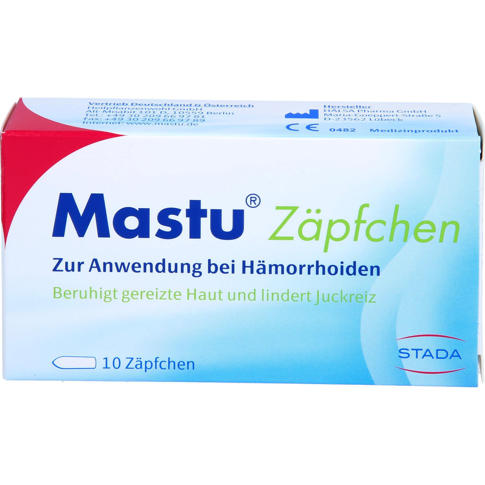 Stada, Intimpflege, Mastu Zäpfchen, 10 St. Zäpfchen (Intimwaschlotion)