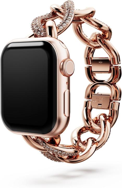 Image du produit Swarovski Sparkling Chain Strap For Apple Watch 40mm and 41mm Rose Gold Finish Crystals crysta