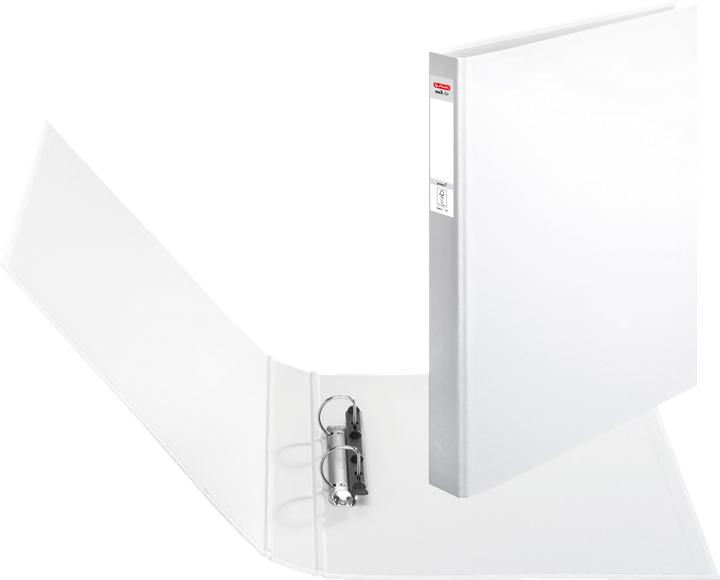 Produktbild Herlitz Ringbuch, DIN A4, 2-Bügel-Reissmechanik, weiss Rückenbreite: 37 mm, Füllhöhe: 18 mm, eckige Mechanik (A4, 37 mm, 1 Stück)