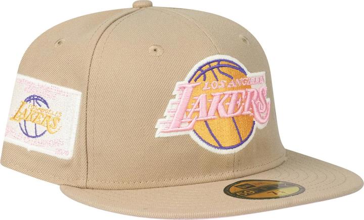 Actual product image New Era 59Fifty Fitted Cap - Los Angeles Lakers camel beige (7 1/4)