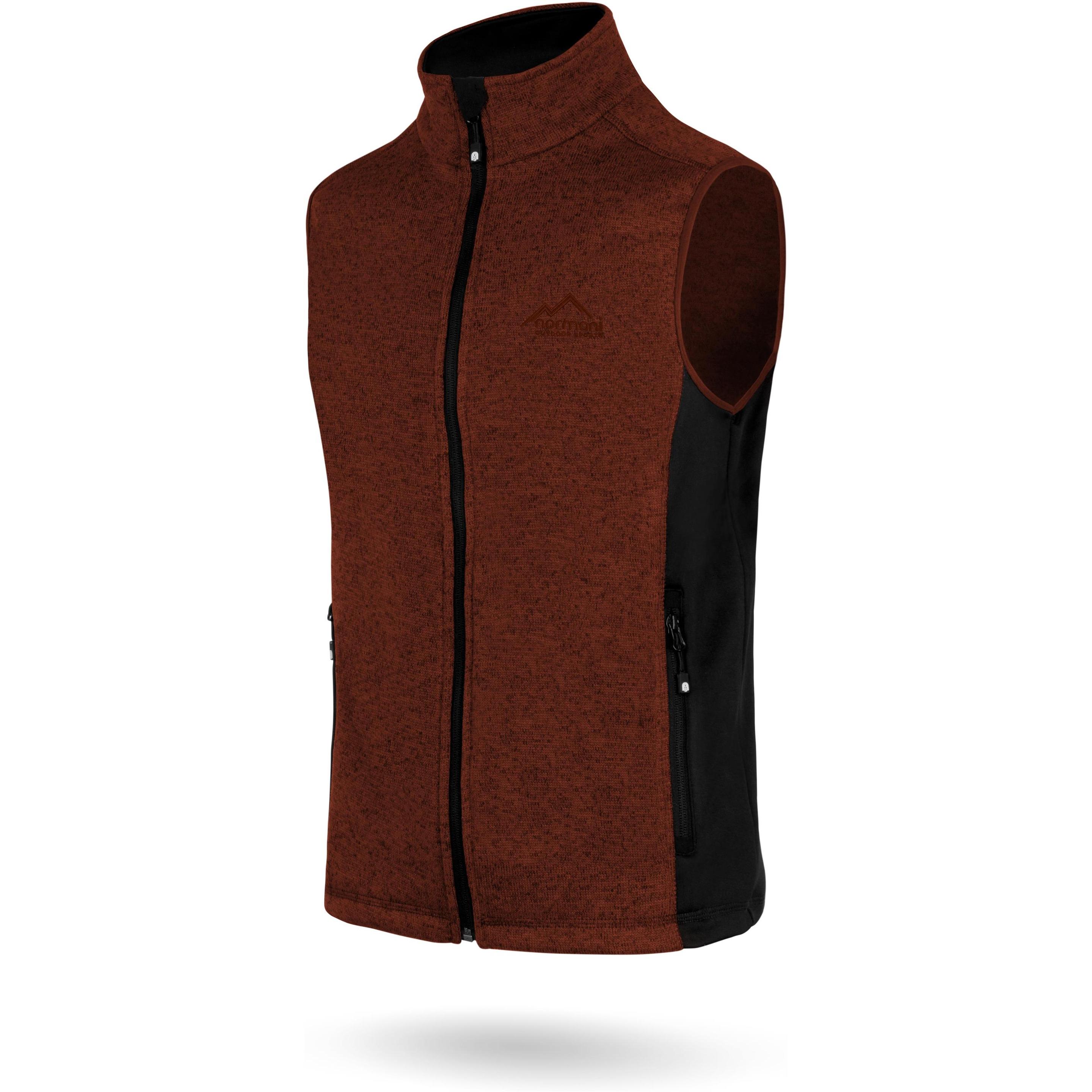 Normani, Herren, Weste, Herren Strick-Fleeceweste Shamattawa, Rot, (XL)