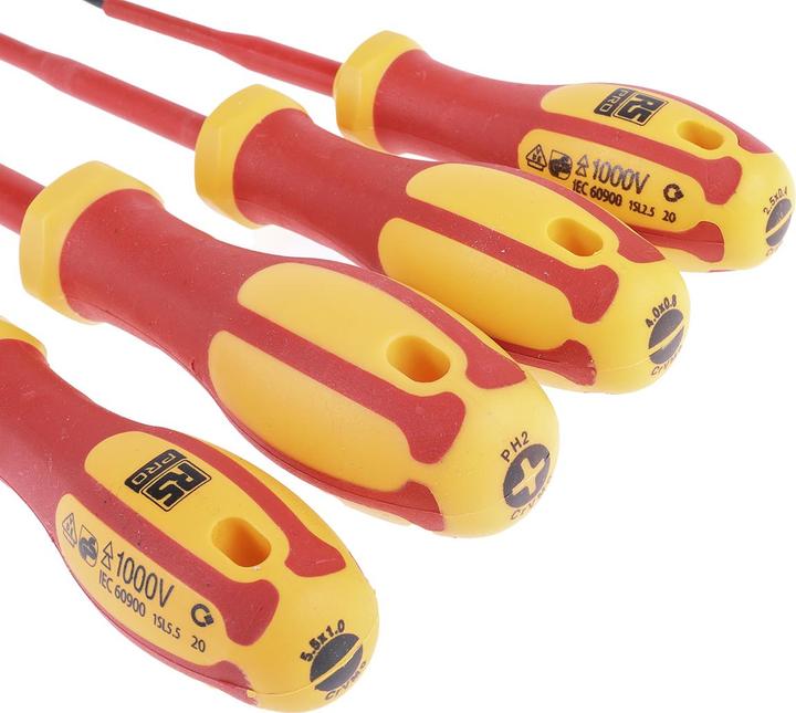 Produktbild RS PRO 4 pc Insulated Screwdrivers Set (Phillipps-Kreuzschlitz (PH))