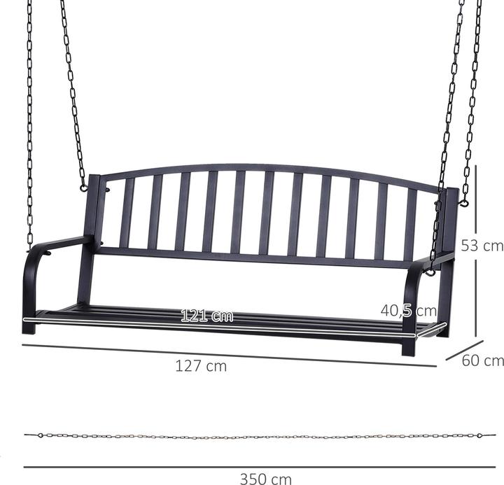 Immagine prodotto Outsunny Panca a dondolo a 2 posti