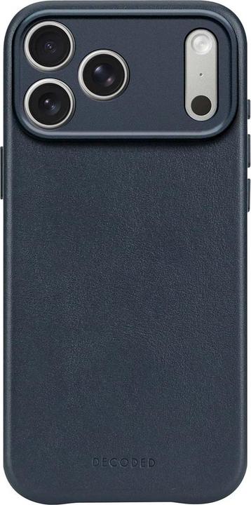 Productafbeelding Decoded Leather Backcover Apple iPhone 17 Pro Max Navy Shadow (Apple iPhone 17 Pro Max)