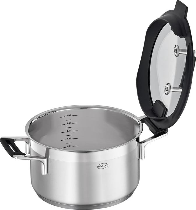 Produktbild Rösle Kochtopf SILENCE PRO Stahlgrau (20 cm, Kochtopf, Edelstahl, Aluminium)