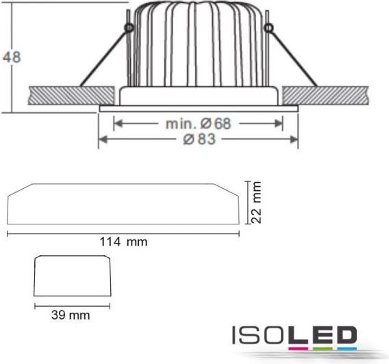 Produktbild Isoled Einbauleuchten (800 lm)