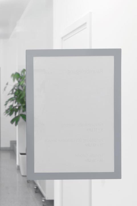 Magnetoplan Cornice informativa magnetofix, DIN A4, grigio