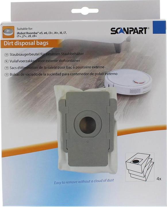 Scanpart Kompatibel mit Irobot 1190081001 Staubsaugerbeutel (4x)