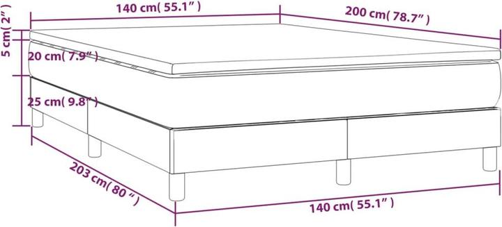 Immagine prodotto vidaXL Boxspringbett (140 x 200 cm)