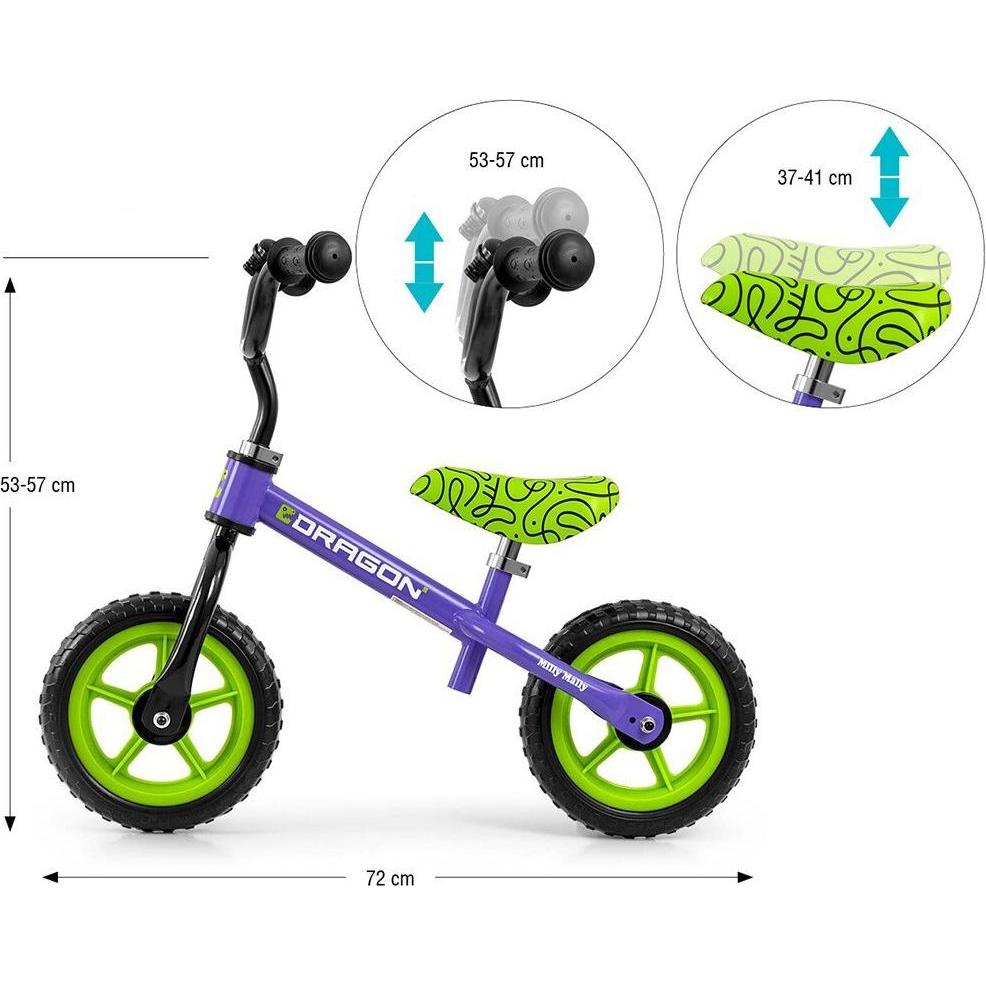 Mally Donna Viola Kinderlaufrad Milly Dragon Lila