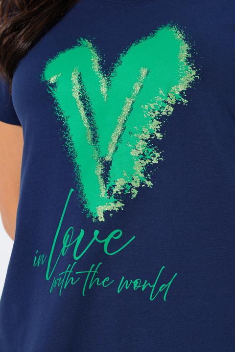 Actual product image Ulla Popken Love Short Sleeve Graphic Tee (50, 52)