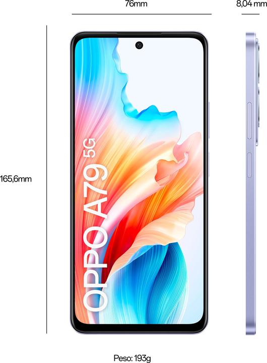 OPPO A79 (256 Go, Pourpre scintillant, 6.72", Double SIM, 5G)