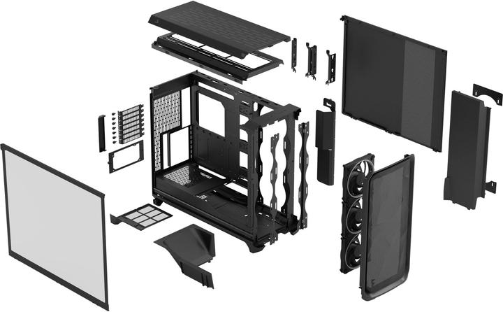 Actual product image Fractal Case Meshify 3 XL Black RGB TG Light Tint (ATX, ITX, mATX, SSI CEB, SSI EEB)