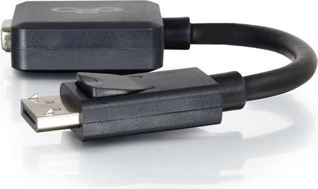 Actual product image C2G 8in DisplayPort™ Male to VGA Female Passive Adapter / Converter - Black (VGA, 20.32 cm)