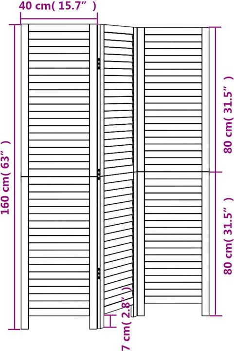 Produktbild vidaXL Paravent
