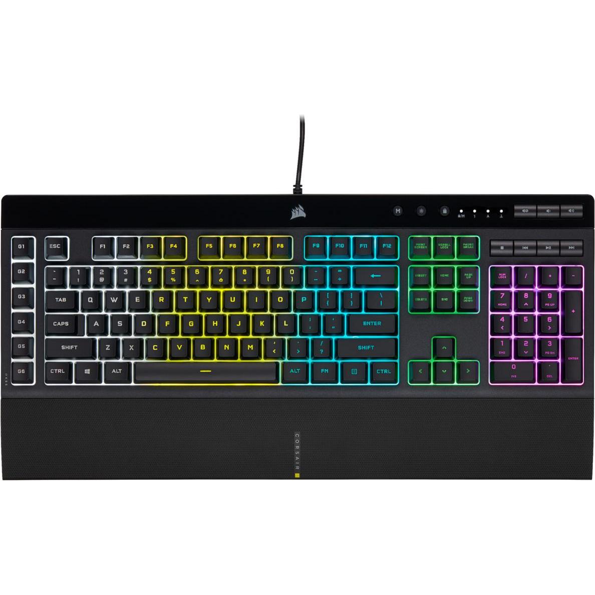Corsair K55 Pro (DE, Kabelgebunden), Tastatur, Schwarz