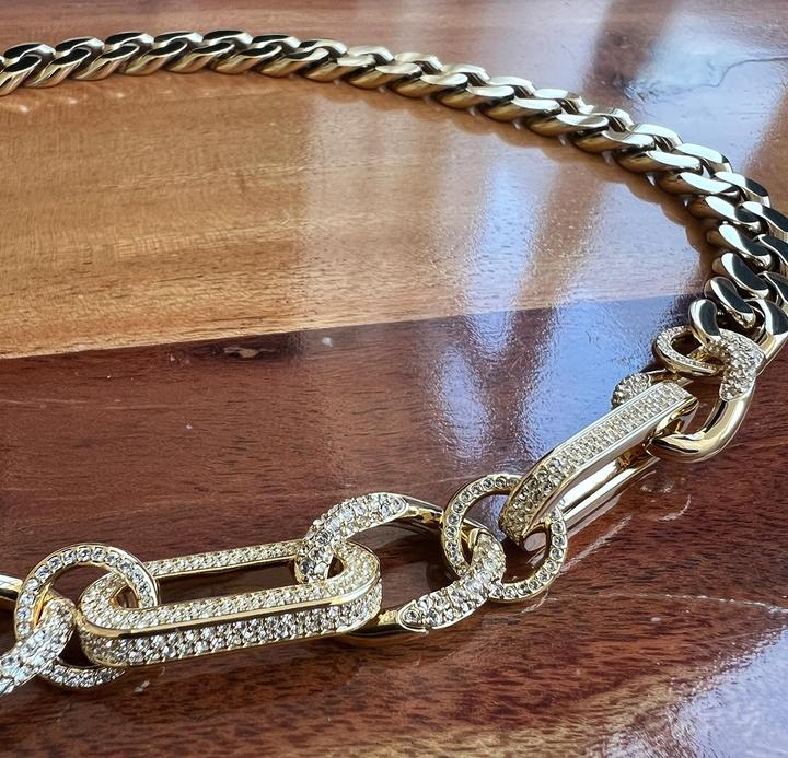 Actual product image Swarovski Dextera Statement Necklace Gold S (Swarovski Metal, 42 cm)