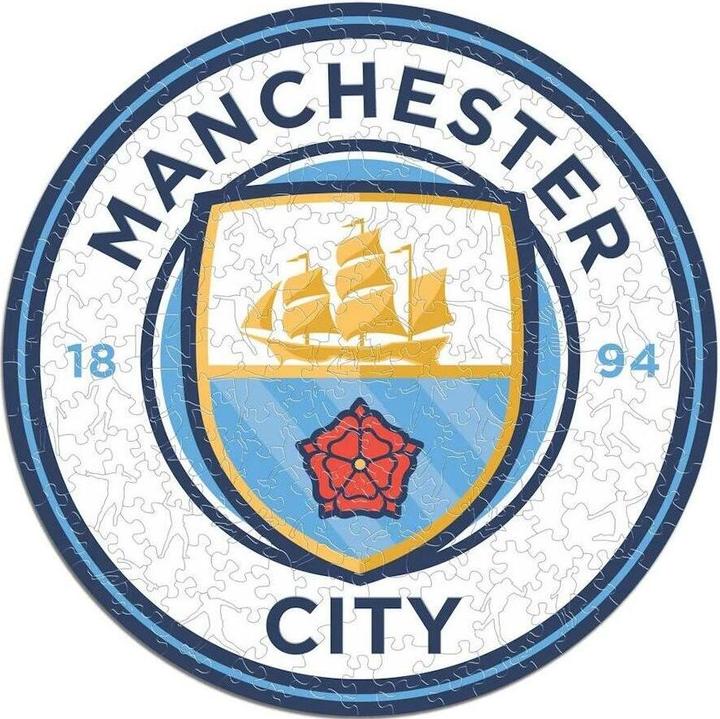 Productafbeelding Iconic Man City FC - Logo - Houten puzzel Maat S (150 stukjes) (150 onderdelen)