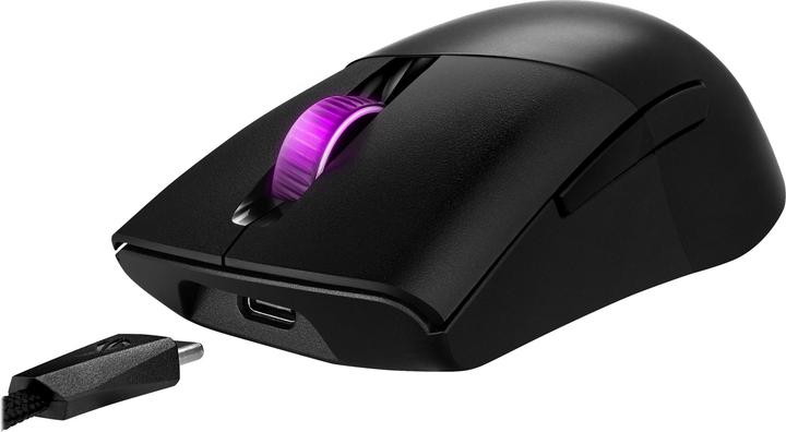 Produktbild ASUS Gaming-Maus ROG KERIS RGB - schwarz (Kabellos, Kabelgebunden)