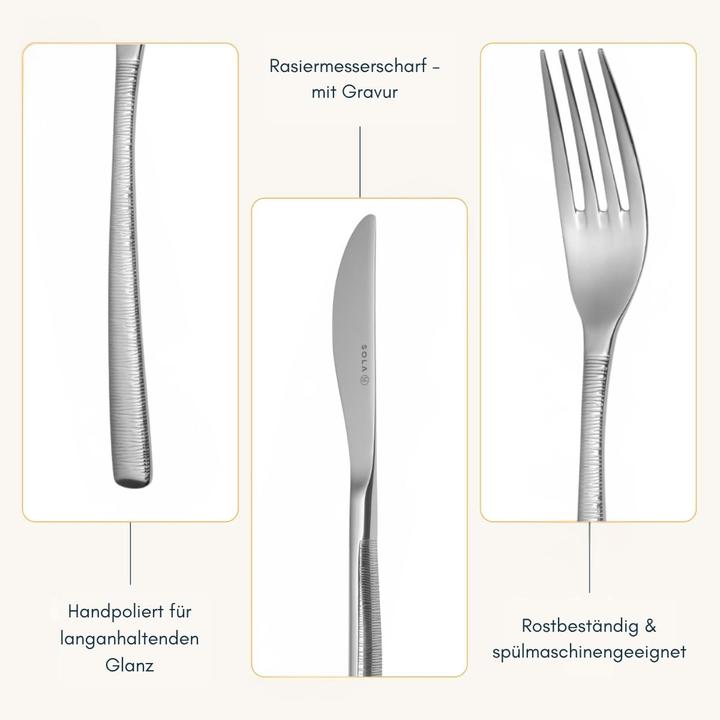 Actual product image Sola 50-teiliges Besteck-Set Hermitage für 6 Personen (50 Piece, Cutlery set)