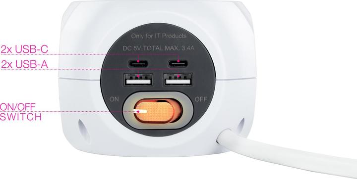 Actual product image Nanocable 10.37.0001 Charger for mobile devices White Indoor (2 ports)