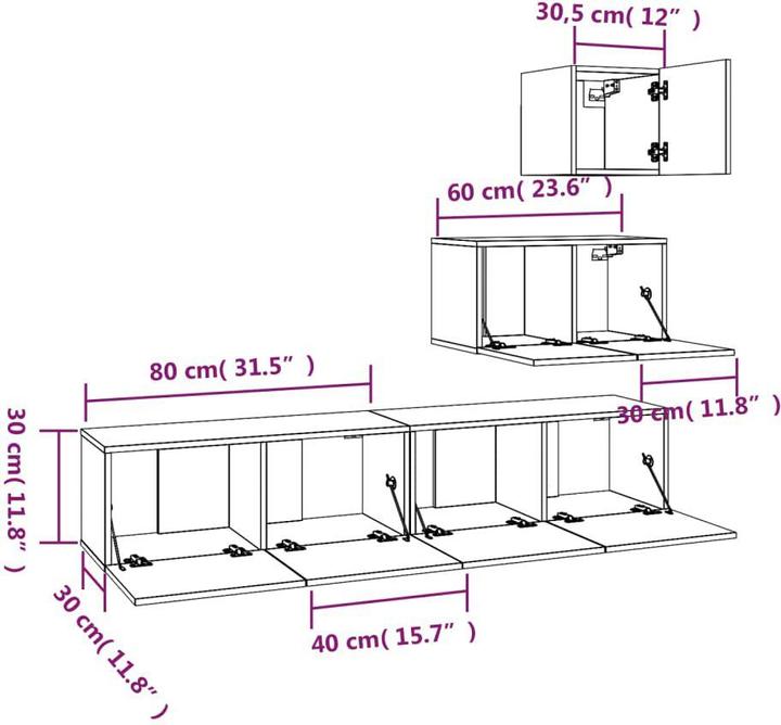 Actual product image vidaXL Leyla (60 x 30 x 30 cm)