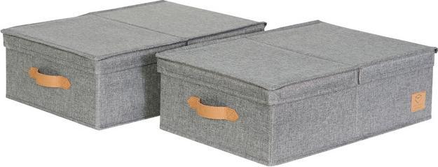 Image du produit Love it Store it Boîte à couvercle rabattable Premium, lot de 2 - Plat (33 x 50 x 16 cm, 26.50 l)