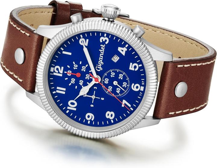 Image du produit Gigandet Chronographe pilote sportif étanche avec mouvement quartz japonais (Montre analogique, Montre de sport, Montre pilote)