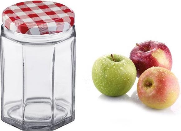 Actual product image Westmark Set of 6 288ml 6 corner glasses, w. heart decor lid, 63 mm (6 pcs., 0.29 l)